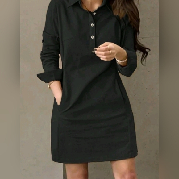 Shein Shirt Dress Grey Large - Picture 4 of 7